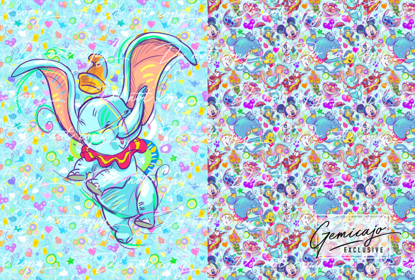 Dumbo Blue, Snuggle Blanket Panel