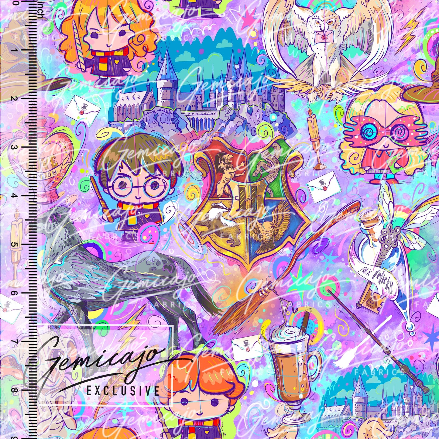 Witchcraft & Wizardry, Pink. Woven Cotton
