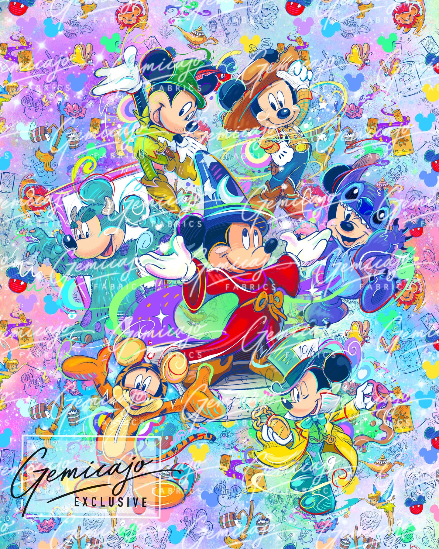 Mickey Magic, Rainbow Blanket Topper