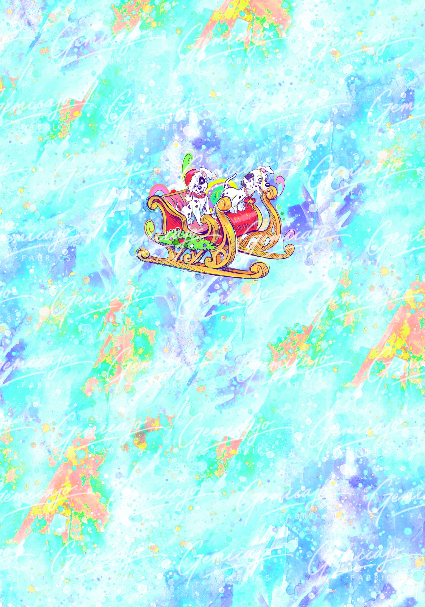 Sled Ride Panel, Aqua