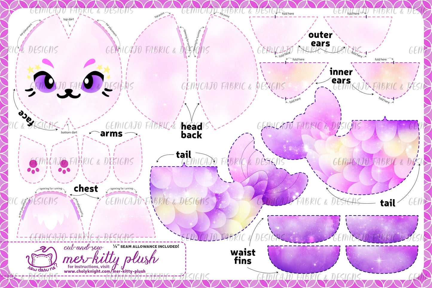 Cut & Sew Pink MerKitty