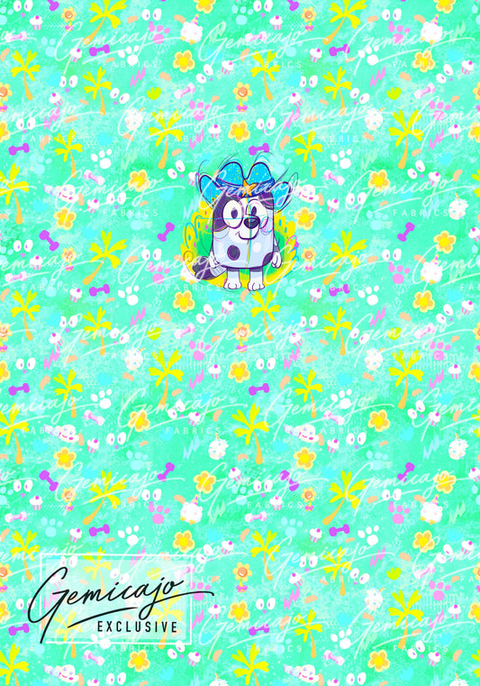 Crazy Pups Muffin Panel, Green