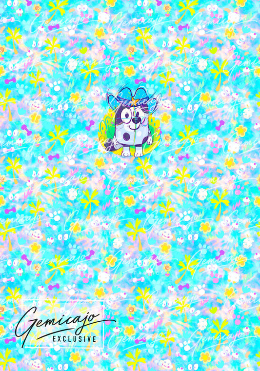 Crazy Pups Muffin Panel, Blue