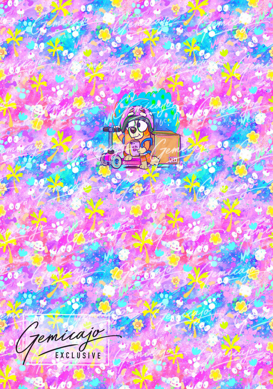 Crazy Pups Scooter Panel, Pink
