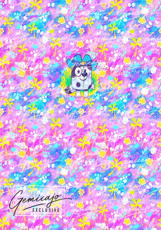 Crazy Pups Muffin Panel, Pink
