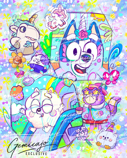 Crazy Pups Play, Galaxy Blanket Panel