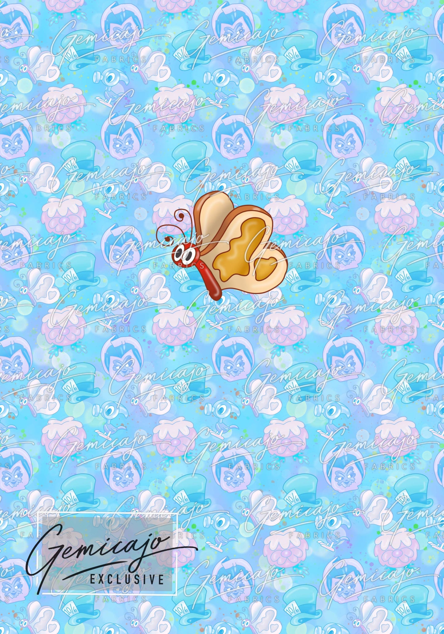 Wonderland Butter-Fly, Blue Panel