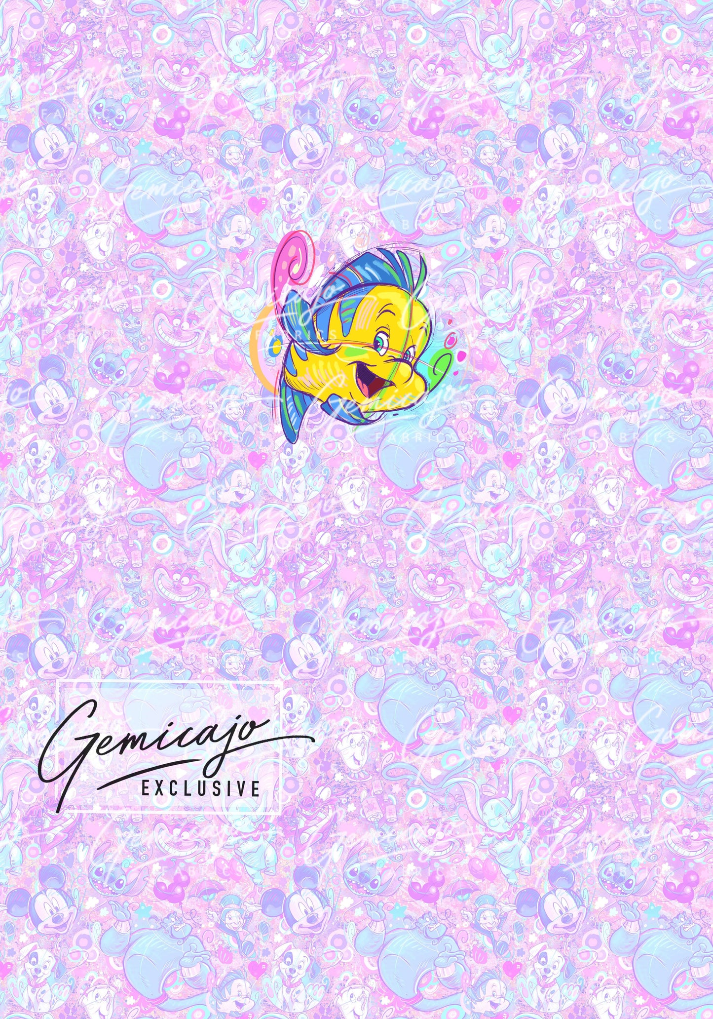 Flounder Panel, Pink