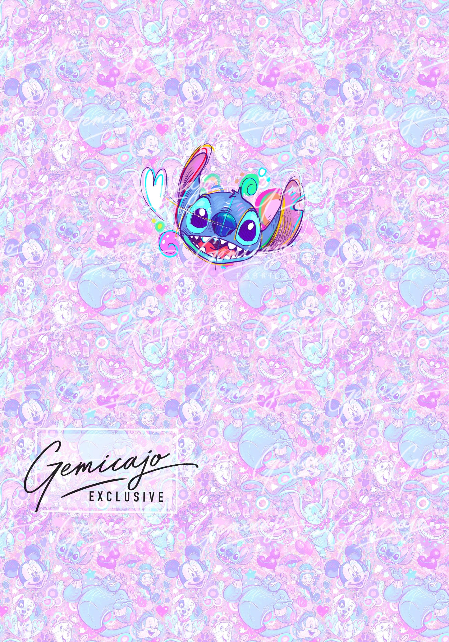Stitch Panel, Pink