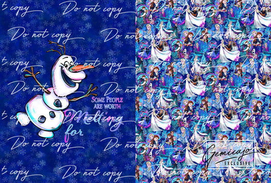 Frozen Melting For, Blue Snuggle Blanket Panel