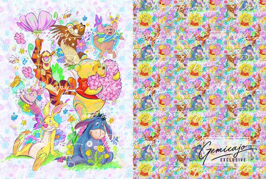 Spring Bear, Pastel Snuggle Blanket