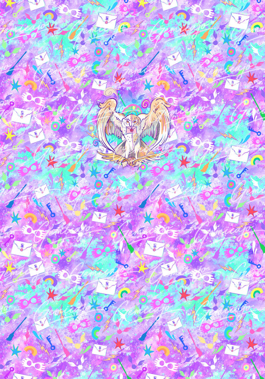 Owl Panel, Purple