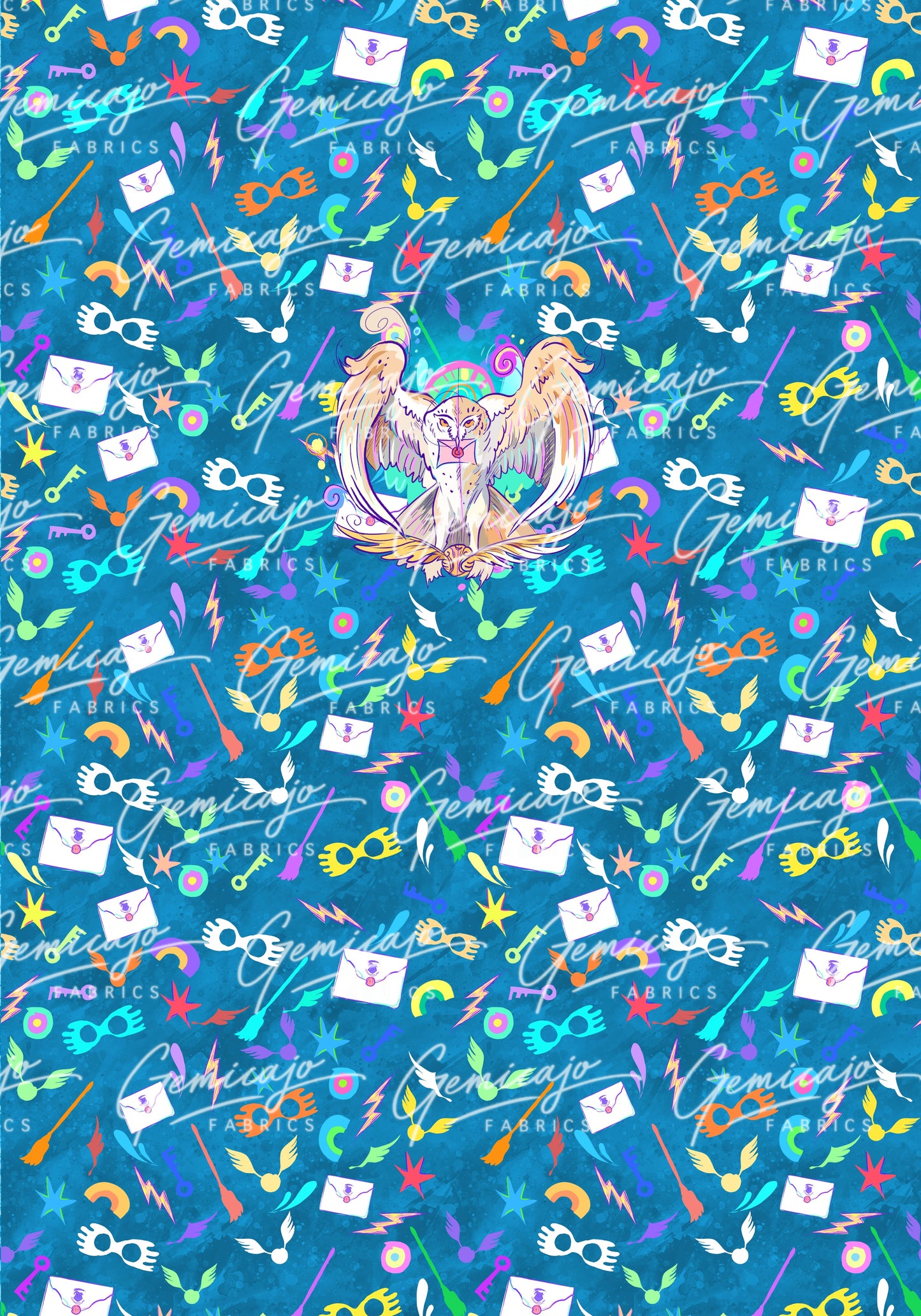 Owl Panel, Blue