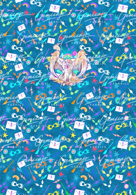 Owl Panel, Blue