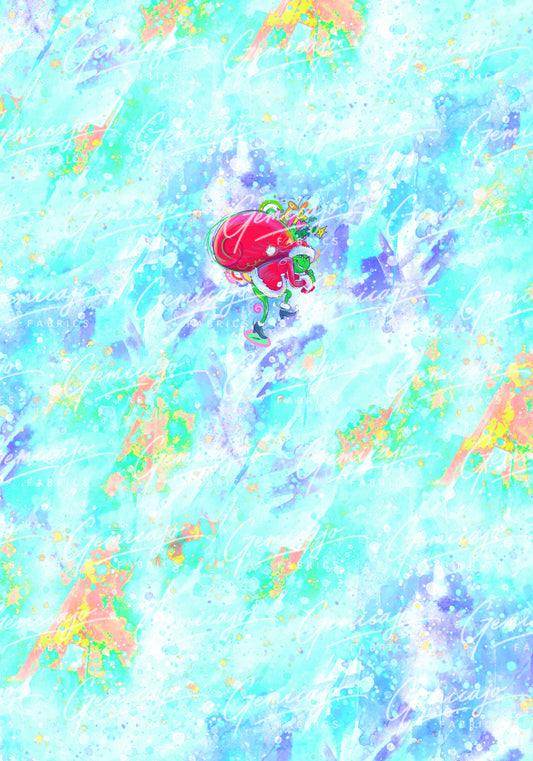 Stolen Christmas Panel, Aqua