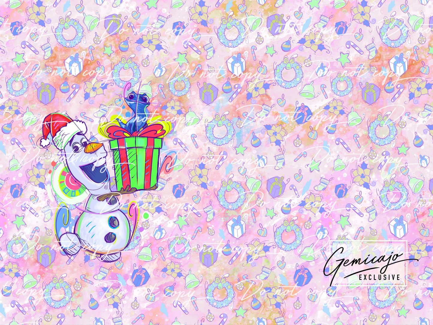 Santa sack panels Pink