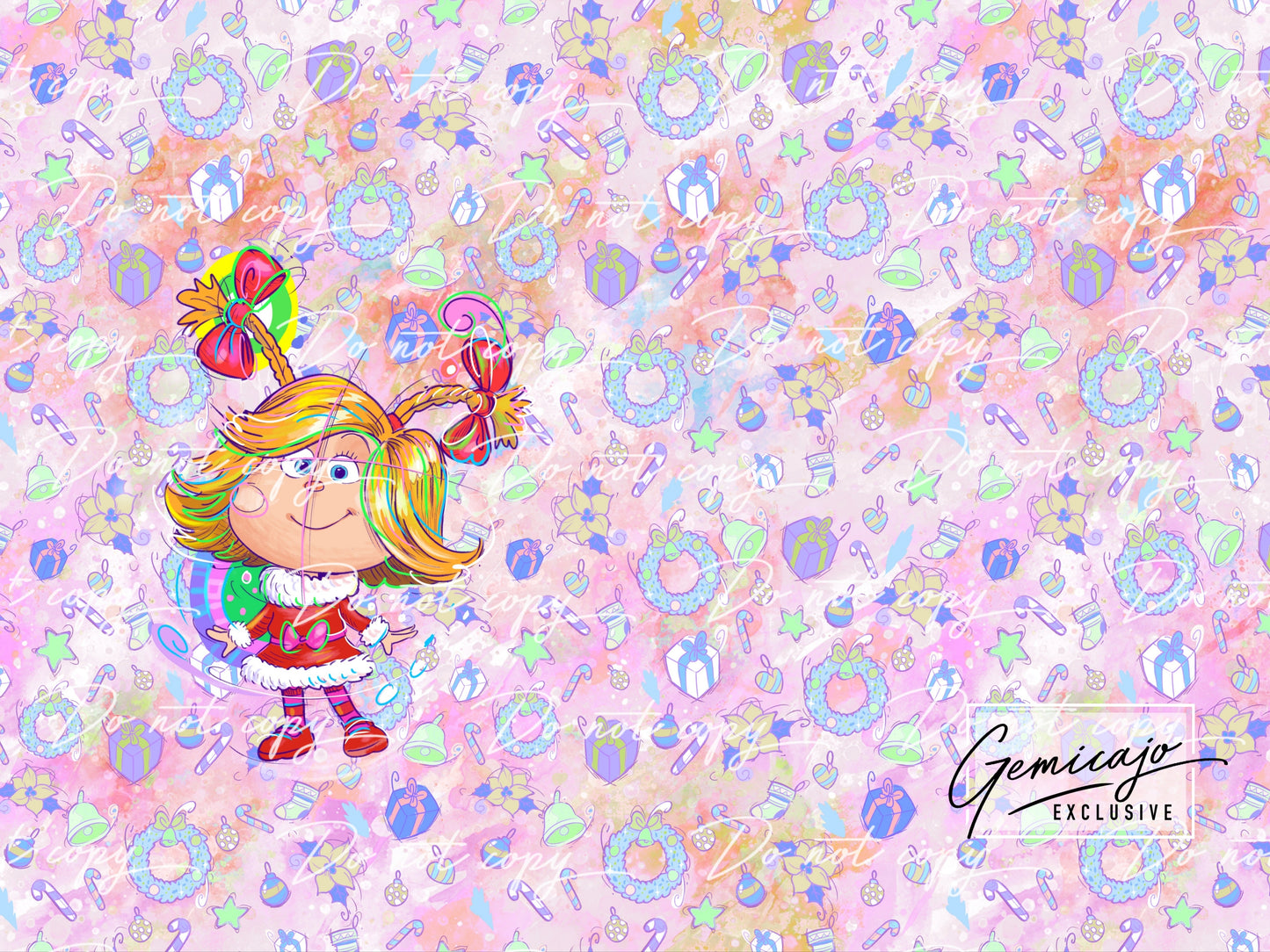 Santa sack panels Pink