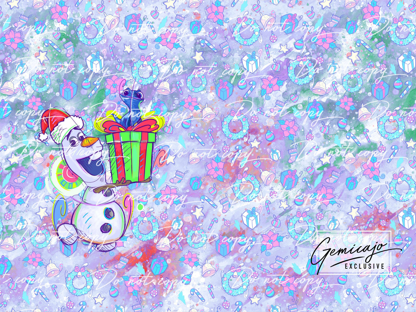 Santa sack panels Purple