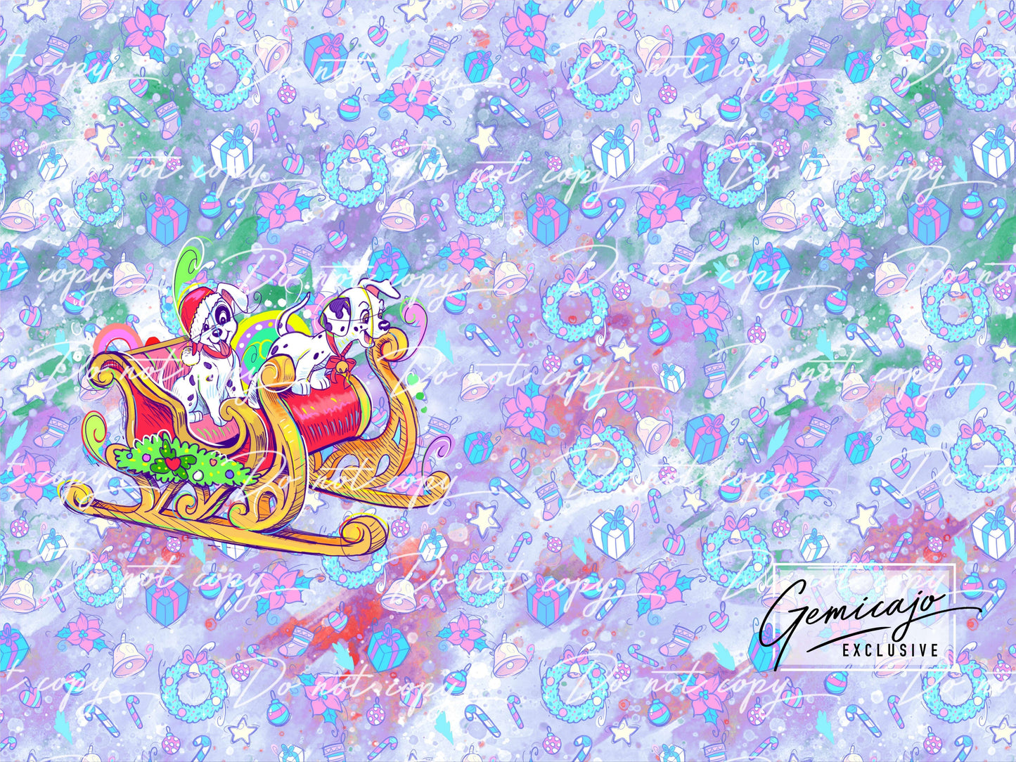 Santa sack panels Purple