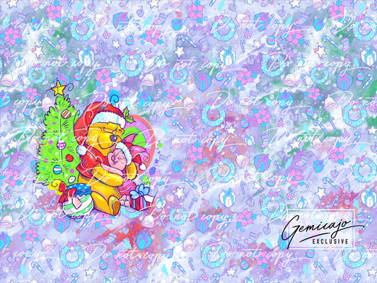 Santa sack panels Purple