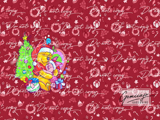Santa sack panels, Velvet
