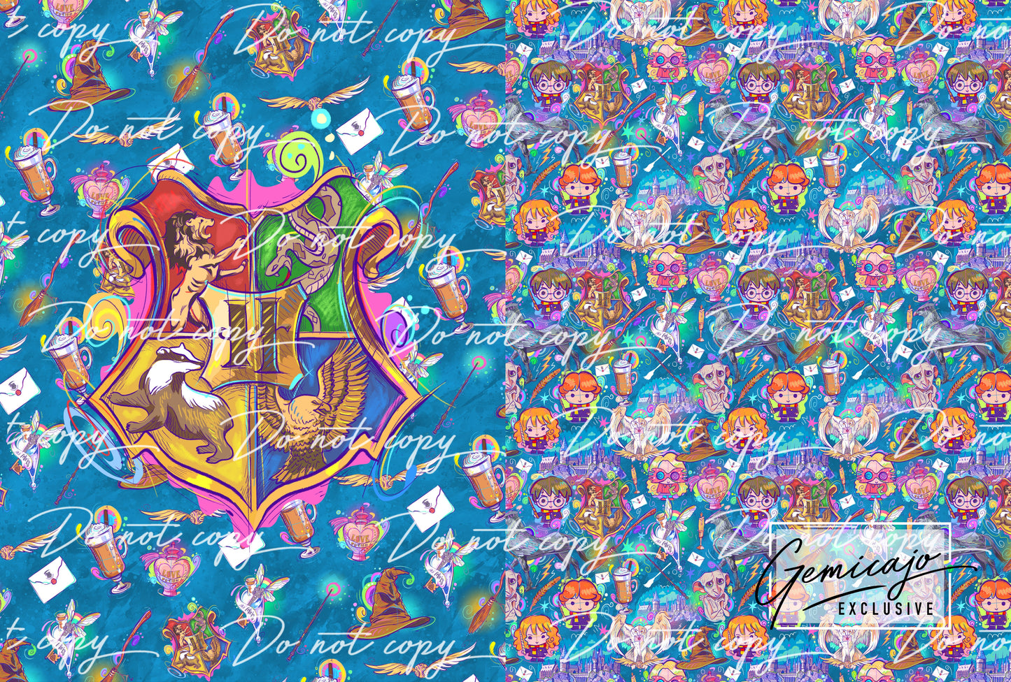 Hogwarts Blue Snuggle Blanket Panel