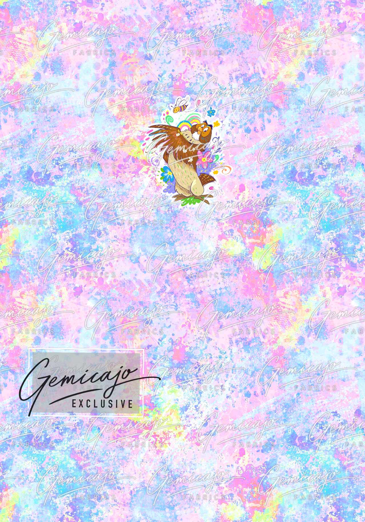 Spring Bear, Pink Panel, Owl