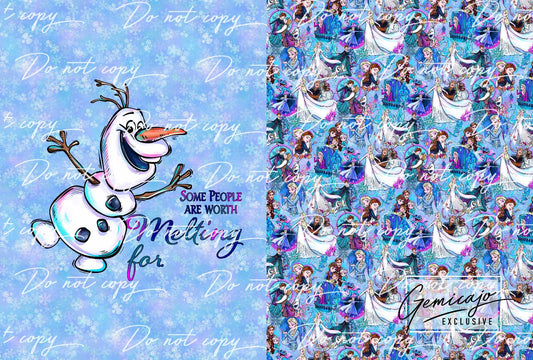 Frozen Melting For, Sky Snuggle Blanket Panel