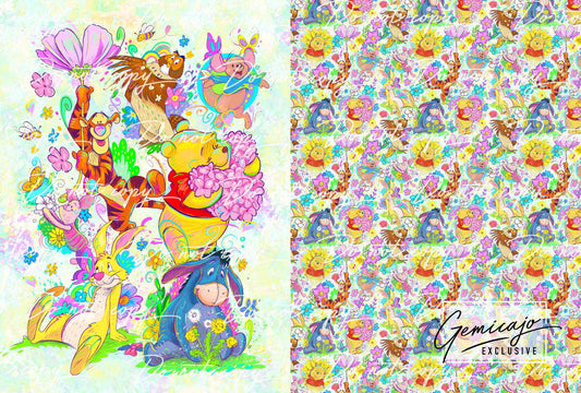 Spring Bear, Yellow Snuggle Blanket