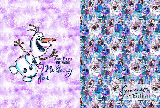 Frozen Melting For, Pink Snuggle Blanket Panel