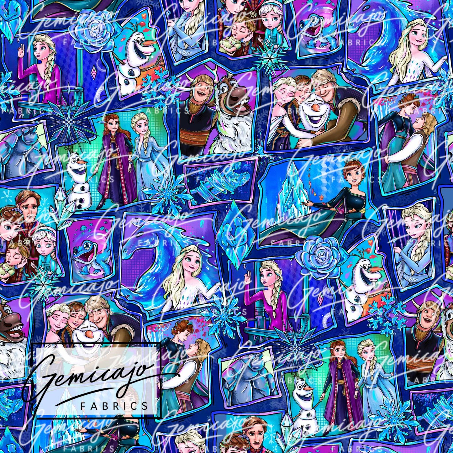 Frozen Collage, Blue