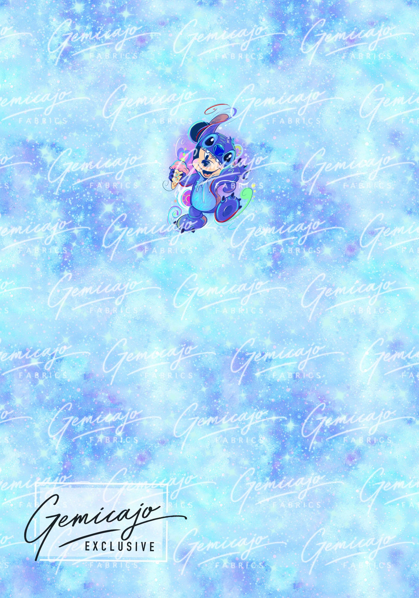 Mickey as Stitch, Blue Panel