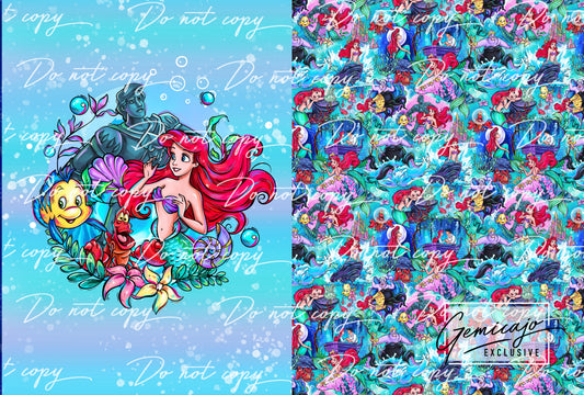 Little Mermaid, Snuggle Blanket Panel
