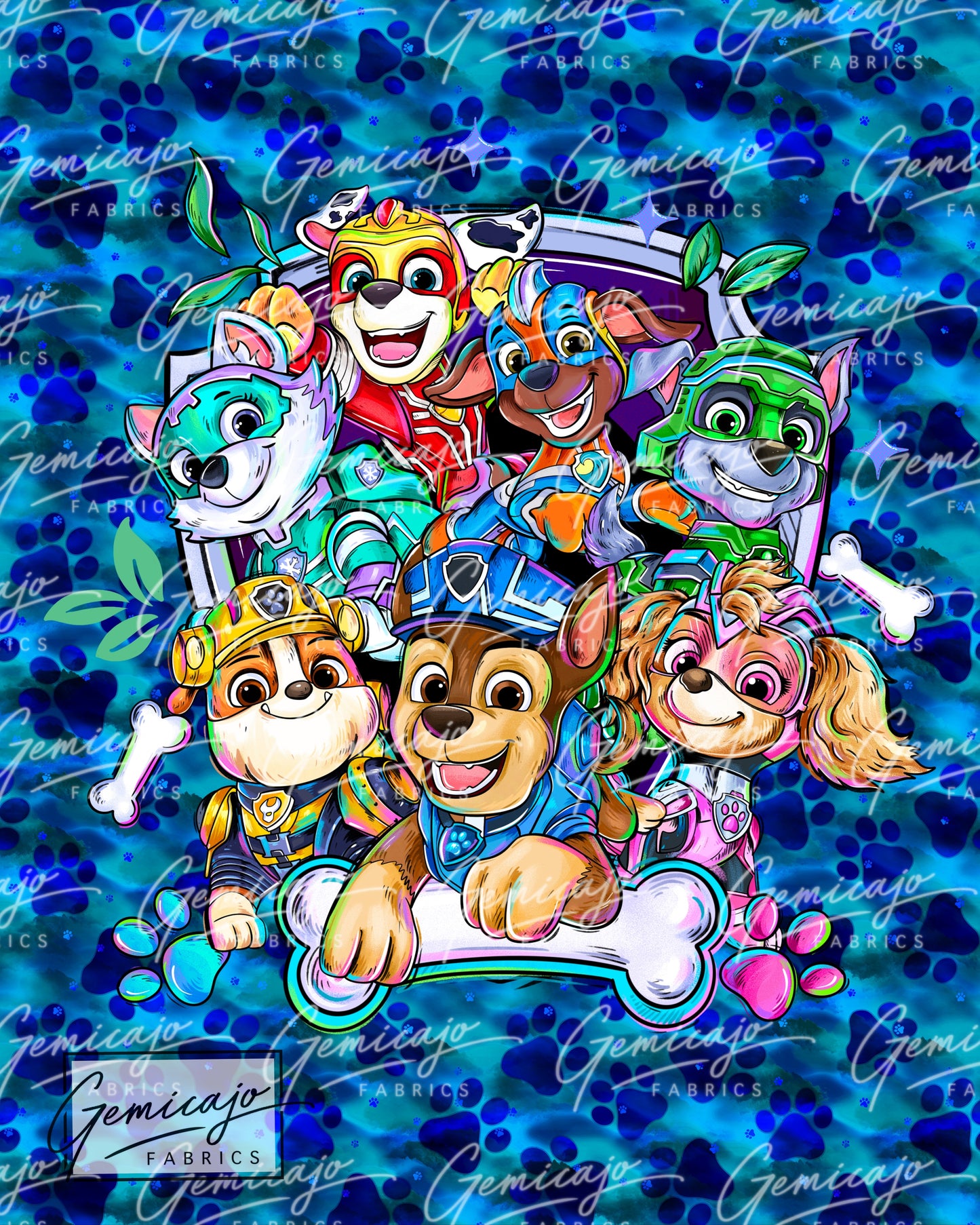 Paw Pals, Dark Blanket Topper Panel