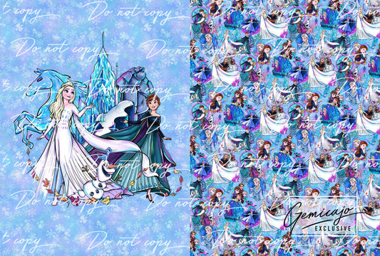 Frozen, Sky Snuggle Blanket Panel