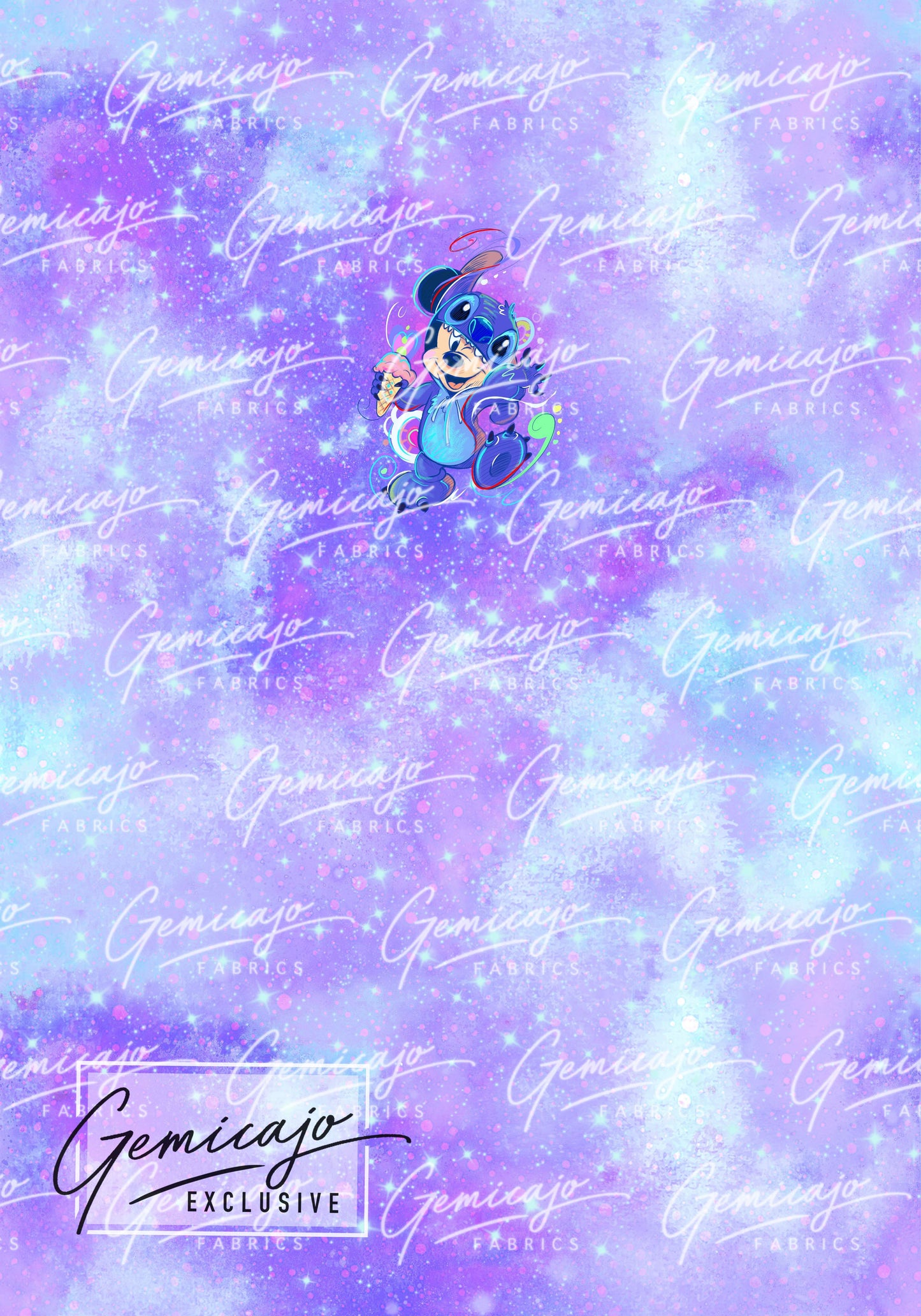 Mickey as Stitch, Purple Panel