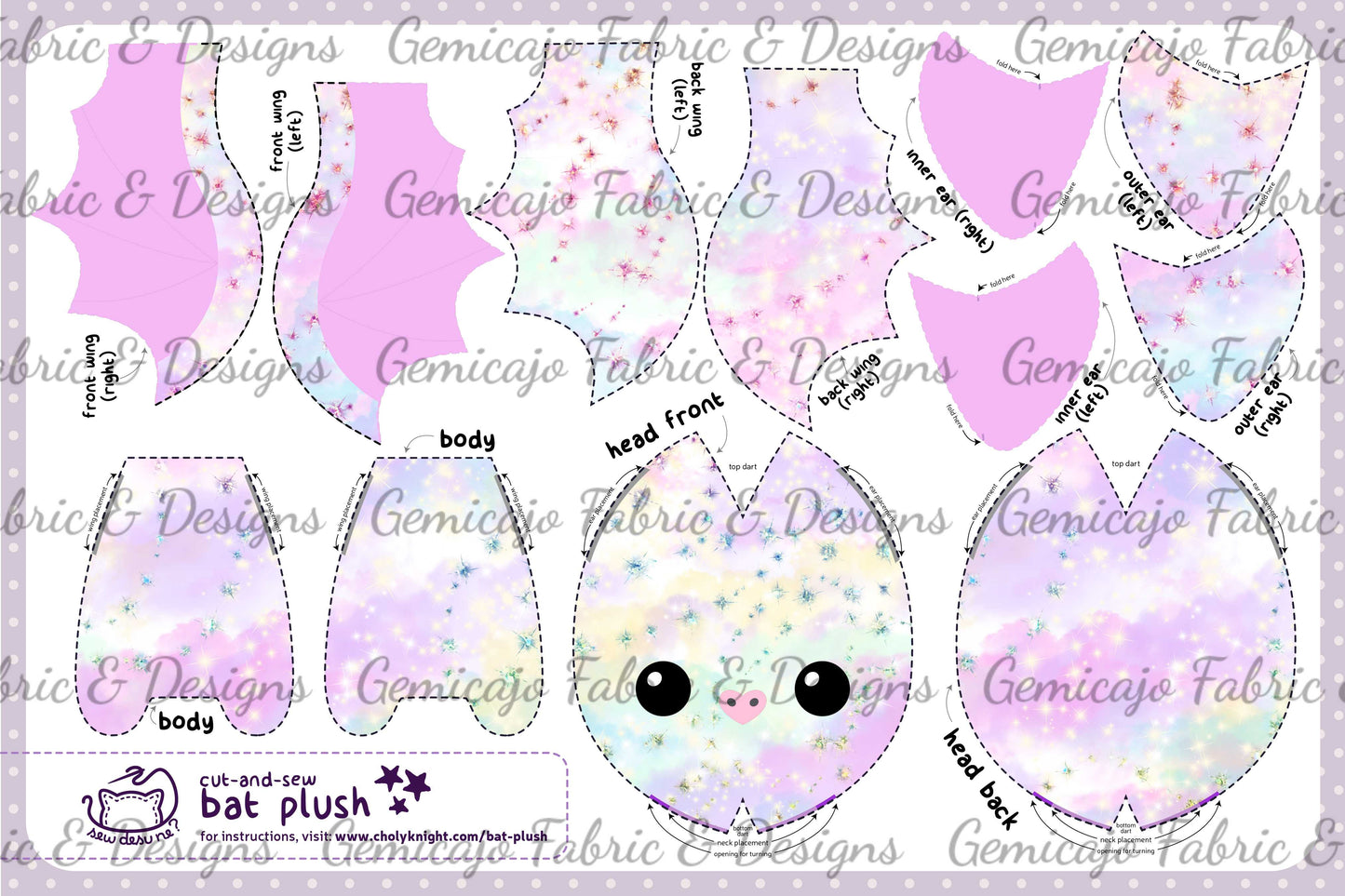 Cut & Sew Sparkle Bat